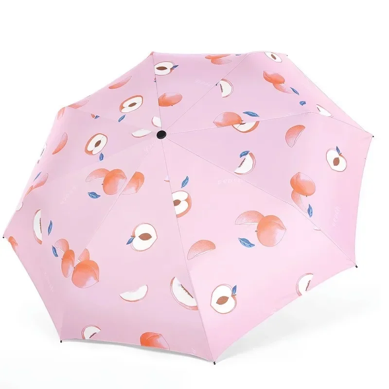 Fully automatic umbrella Outdoor  rubber folding umbrella UV sunshade umbrella Rain and shine umbrellas