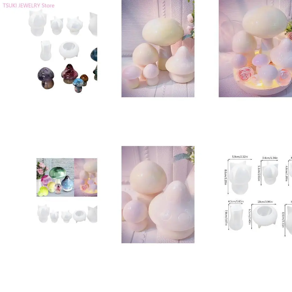 

62KE Грибной Орнамент Ремесла Украшение Плесень Эпоксидная Смола DIY Ремесло для Домашнего Декора