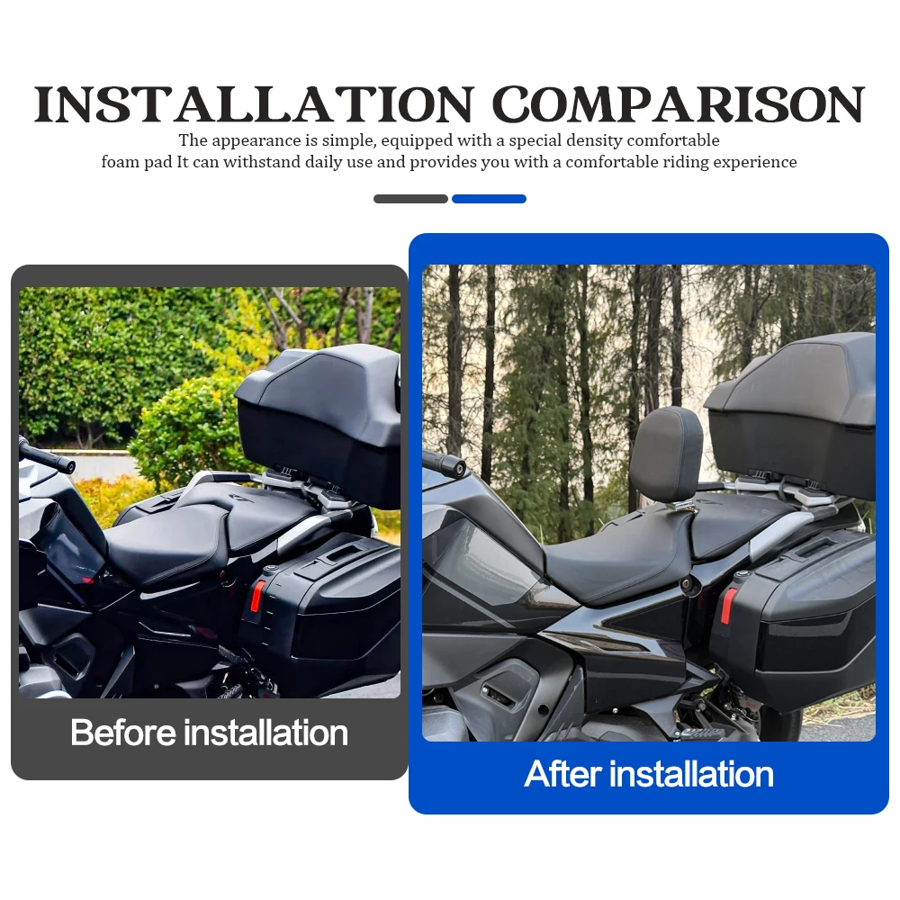Suitable for BMW R1300RT, modified driver backrest, adjustable driver backrest, easy installation without damage