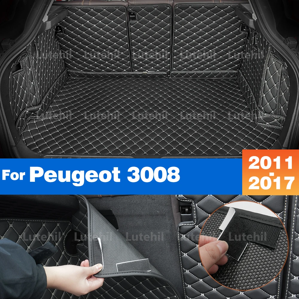 

For PEUGEOT 3008 2011-2017 16 15 14 13 12 Auto Full Coverage Trunk Mat Car Protective Pad Cargo Liner Interior Accessories