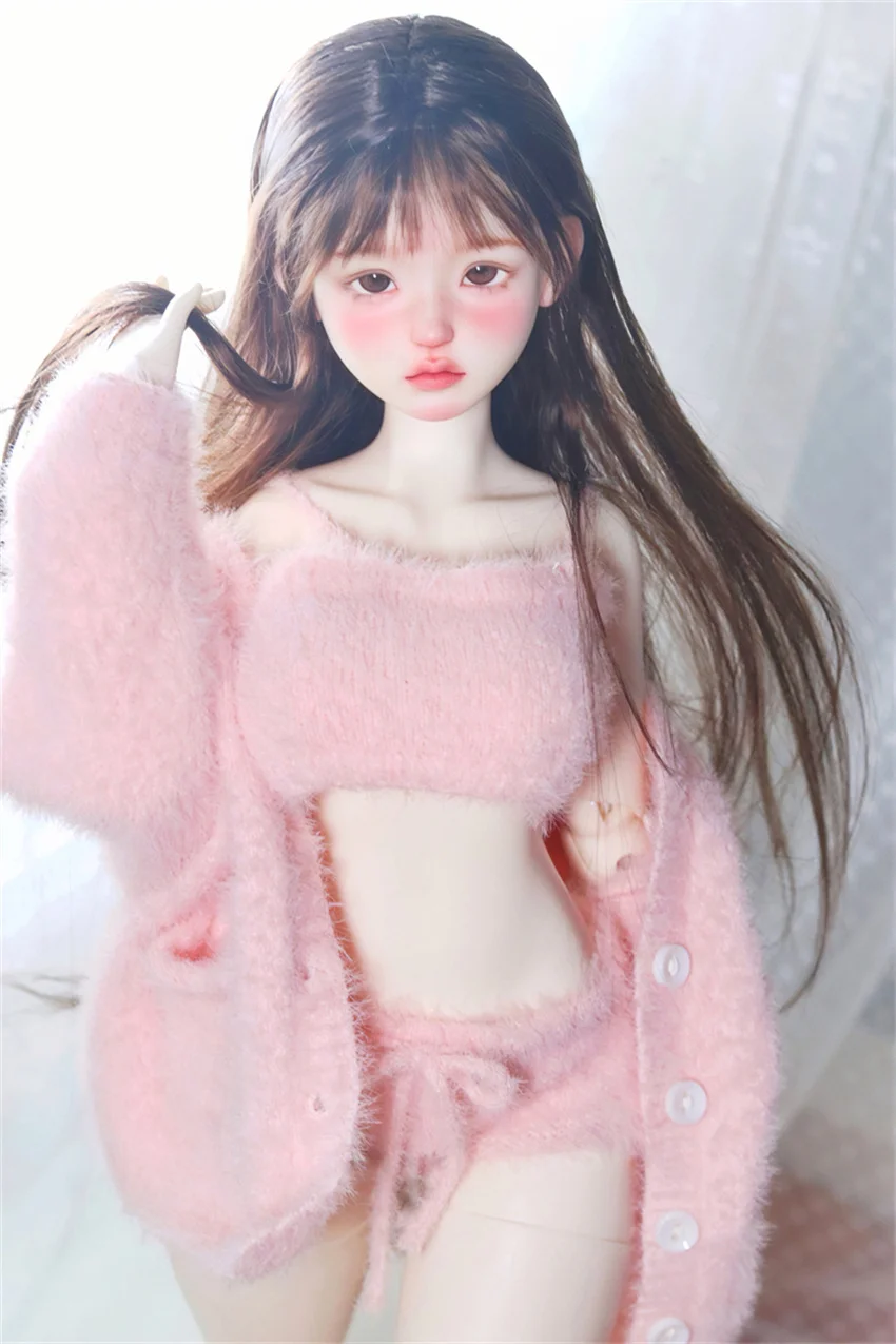 

BJD Doll Clothes Sets Girls Elegant White Blue 1/3 SD16 1/4 MSD Beautiful Cute Soft Sweater Short Coats Gifts Doll Accessories