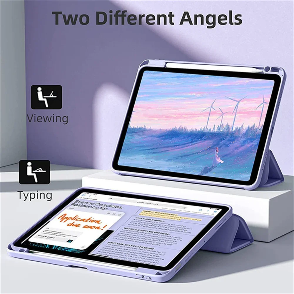 Fashion Case für IPad 2025 11. A16 Generation Hülle für IPad Air 11 13 M3 M2 10. 10.9 A2696 A2757 A2777 mit Bleistiftschlitzabdeckung