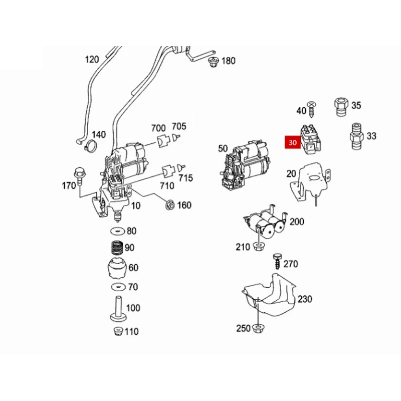 A2123200358 A0993200258 A0993200058 ML280 ML500 GL320 GL E250 GL S63 Valve seat assembly - view 4
