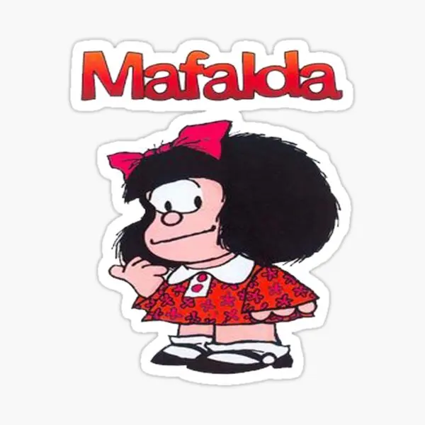 ملصق سيارة كرتوني مبتكر من Mafalda ، على الطرق الوعرة ، الوفير ، الدراجات النارية ، الكمبيوتر المحمول ، الجدار ، النافذة ، الدراجة ، السباق ، الخوذة ، العربة ، ملصق PVC