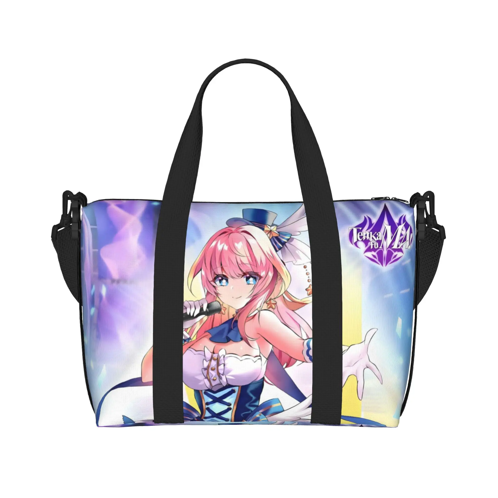 Custom Japan Comic T-Tenkafuma Anime  Groceries Shopping Tote Bag Women Large Capacity Game  Gym Beach Travel Bags