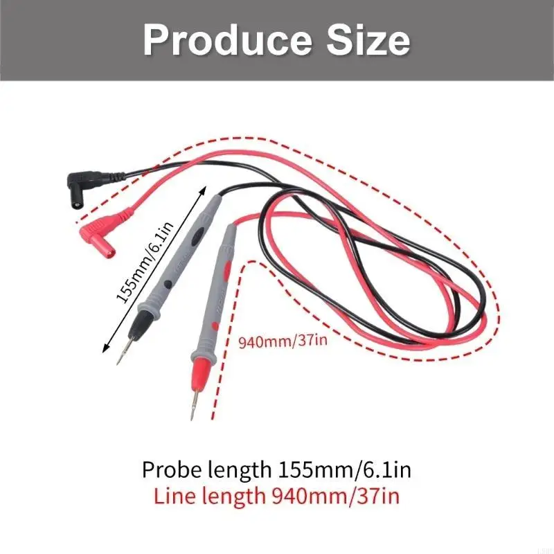 

L9BE 1000V 10Amp Multimeter Test Leads High Precisions Multimeter Pen Measuring Leads for Precise Measurements & Safe Testing