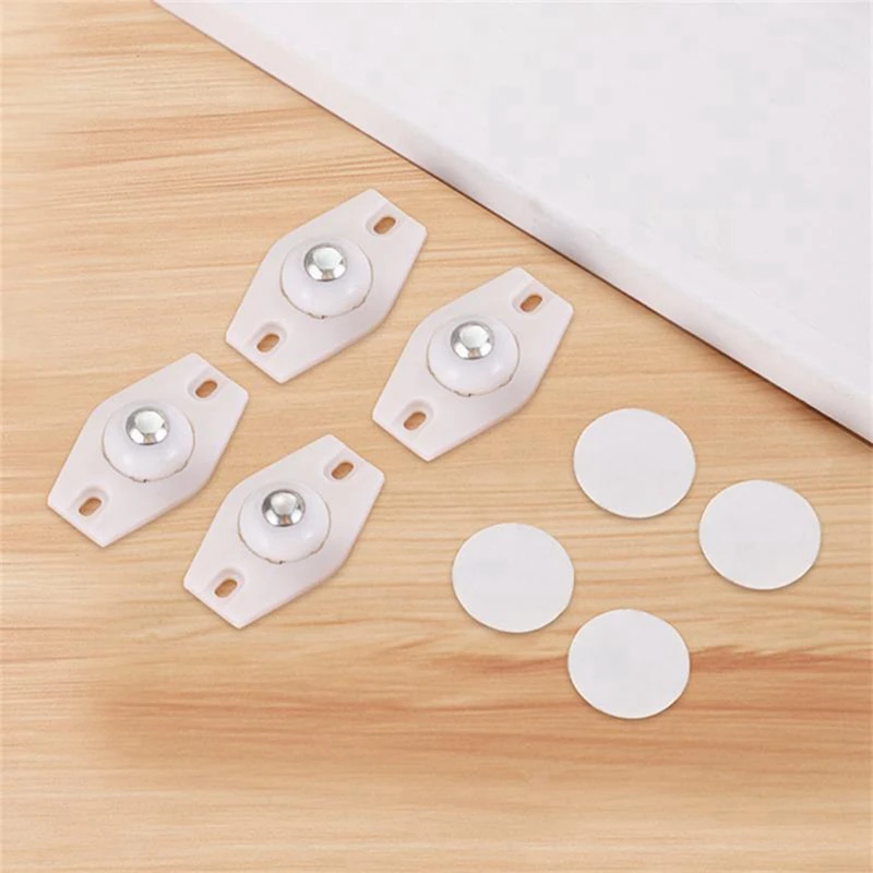 4 шт. самоклеящиеся шарики Mute Ball, универсальные колеса, мебельные ролики, колеса из нержавеющей стали, 360 °   Вращение