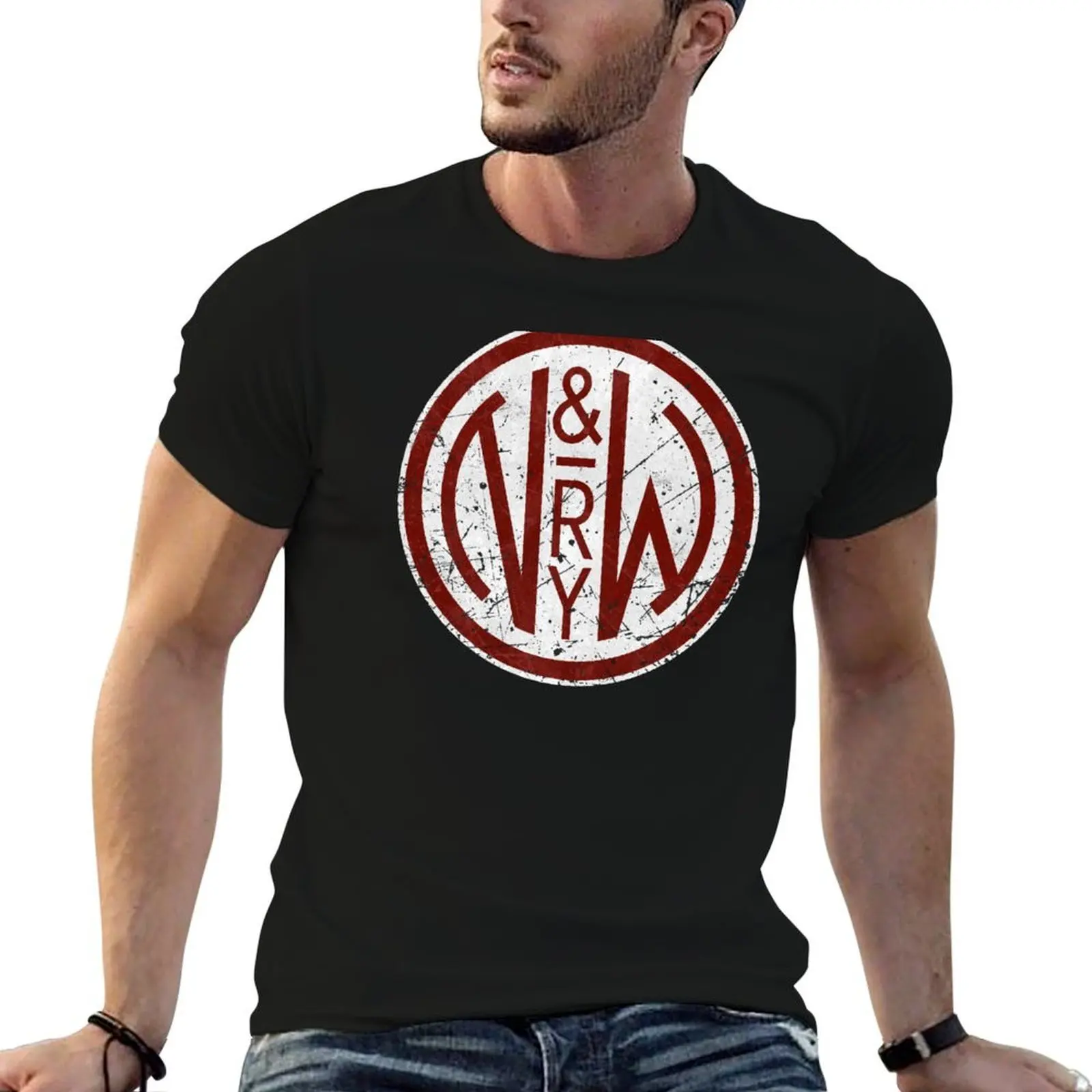 

Norfolk & Western Vintage Railway T-Shirt t shirt for man 100 percent cotton man t shirts for men casual T-Shirt