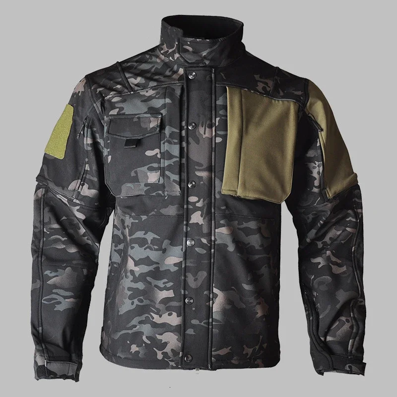 Army Fan Tactical Military Tops Winter Outdoor Climbing Hunting Hiking Waterproof Warm Soft Fleece Windproof Coat