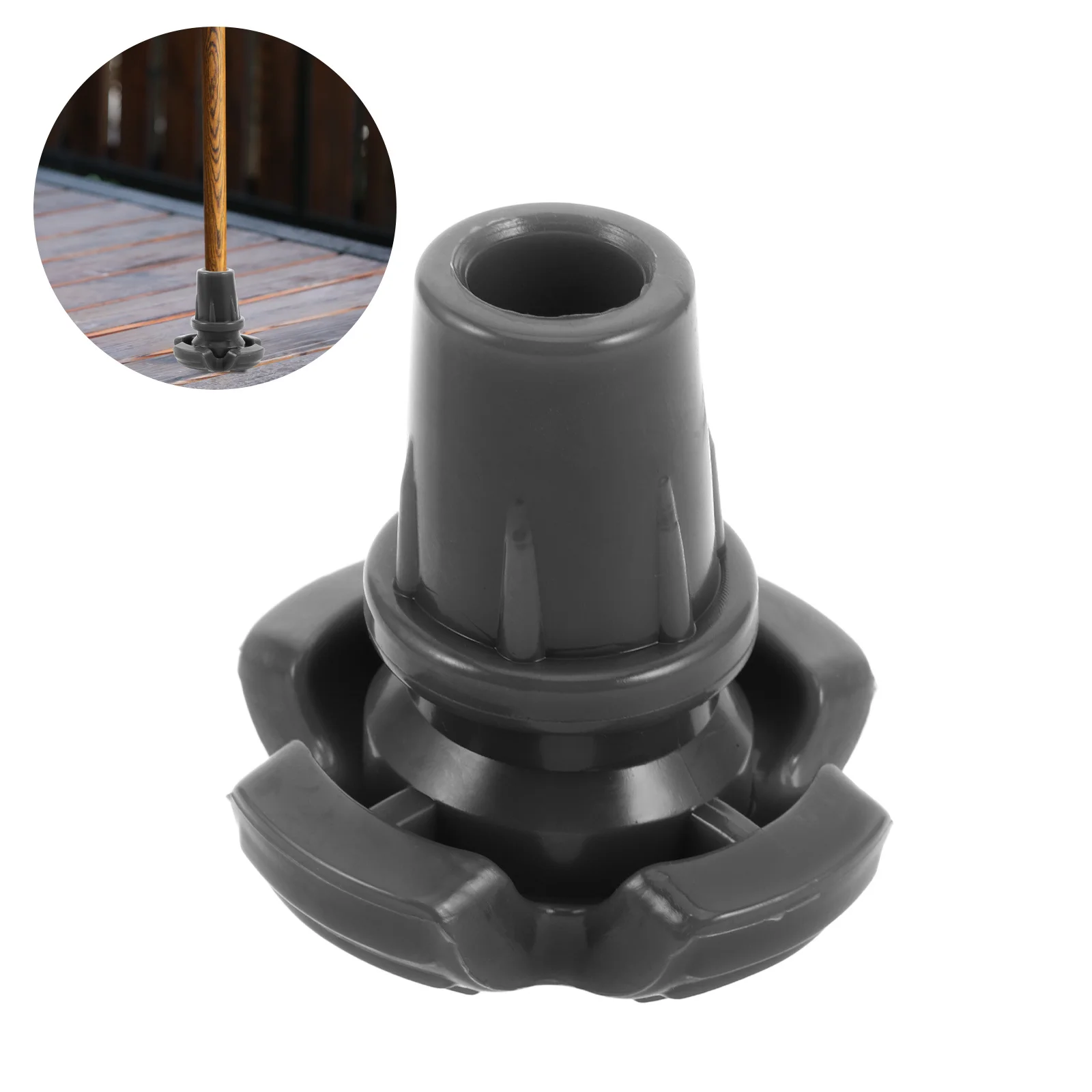 滑り止め杖先端 滑らかな表面でのグリップと安定性を高めるための耐久性のあるゴムパッド 杖先端ゴム製杖パッド