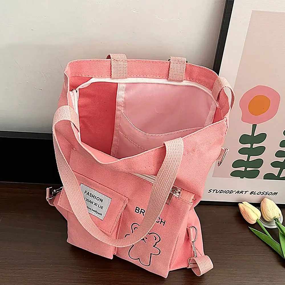 Canvas Shoulder Bag Casual Korean Style Large Capacity Tote Bag Handbag Commuting