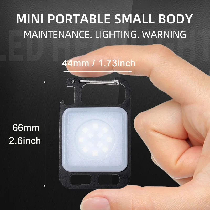 Portátil chaveiro luz mini multifuncional lanterna de acampamento usb recarregável trabalho led brilhante cob bolso clipe lanterna