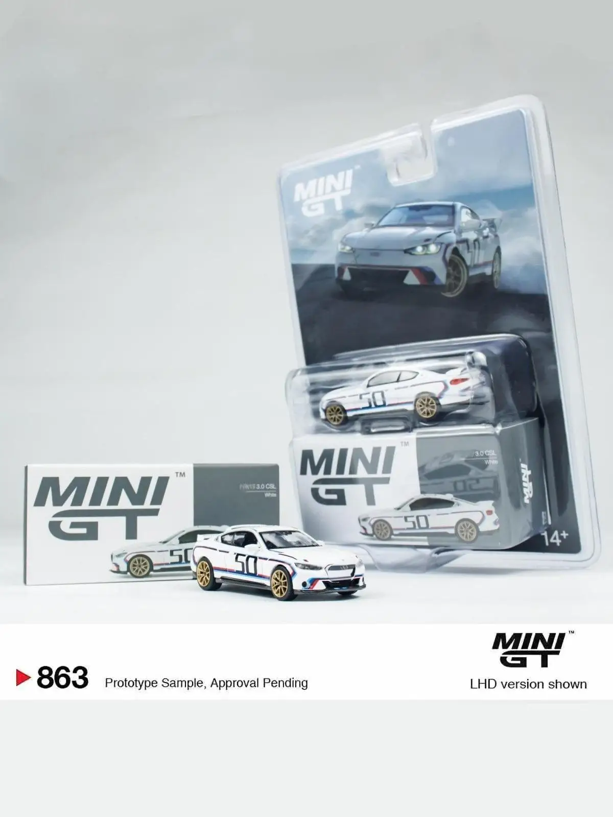 

TSM MINIGT 1:64 #863 3.0 CSL White Blister Packaging Die-cast Alloy Car Model Collection Gift