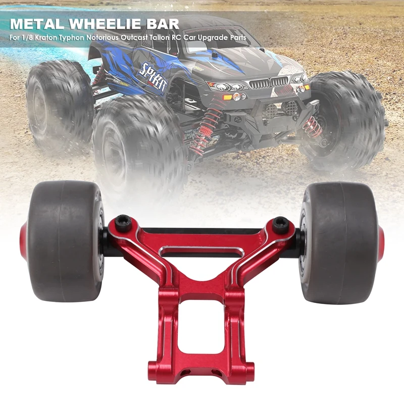 Barra con ruote in metallo per Arrma 1/8 Kraton Typhon Notorious Outcast Talion RC parti di aggiornamento per auto