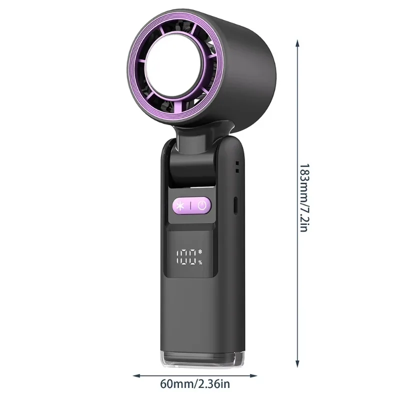Turbos Chilled Ice Sensation Cold Fan Super Mini Turbos Speed Fan USB Powered Digital Display For Outdoor Camping Travel image 6