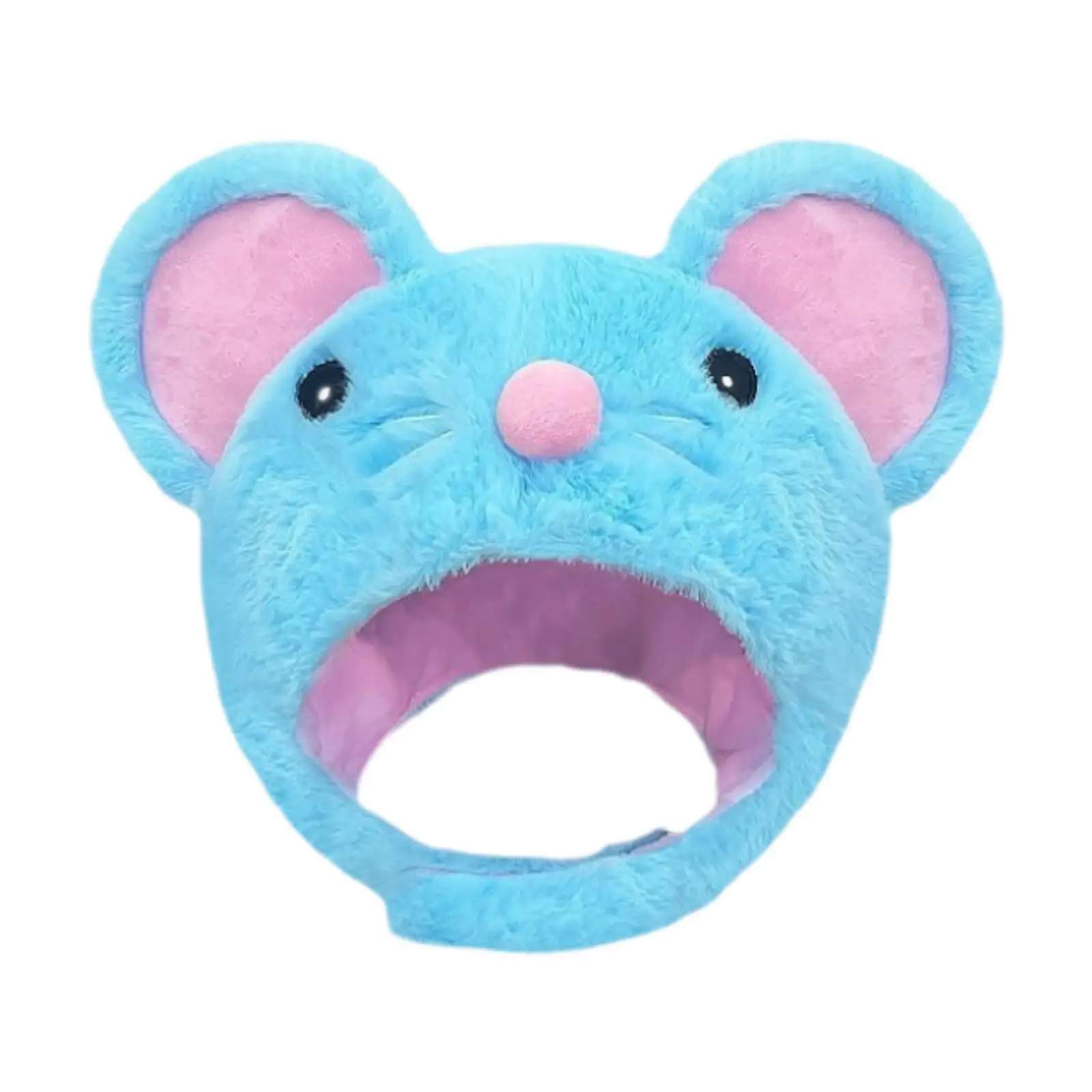 Confortevole peluche blu topo cappello decorazione novità copricapo cartone animato per giochi di ruolo carnevale Halloween festa di compleanno ragazzi ragazze