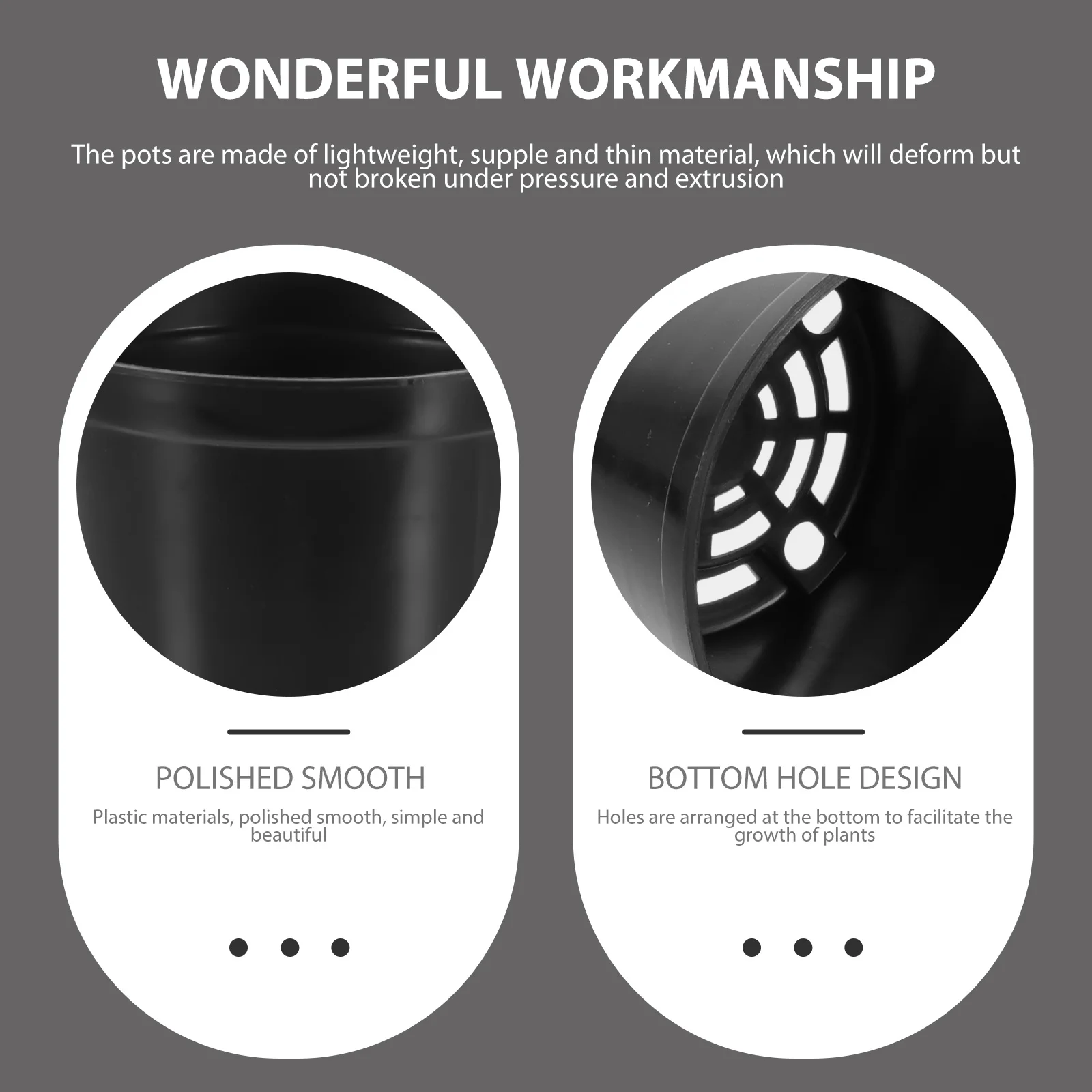 

20pcs Plastic Flower Pots With Drainage Holes For Seedlings Starting Small Plant Growing Containers Gardening Nursery Pots Tool