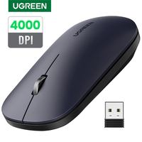 100pcs ONLY ! UGREEN Mouse 4000 DPI Wireless Mice 40db Silent Click Computer Laptop PC 2.4G Wireless Mouse