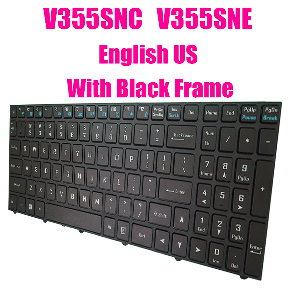 

Новая английская американская клавиатура для Dream Machines V355SNC V355SNE, черная с рамкой