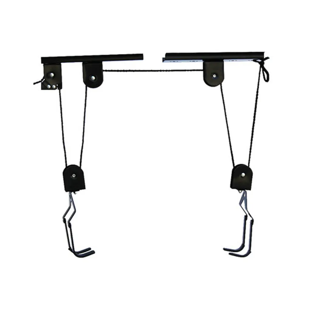 Mountain Bike Overhead Lift Pulley System Screw Mounted Storage Ceiling Hanger Display Hooks Cycling Accessories