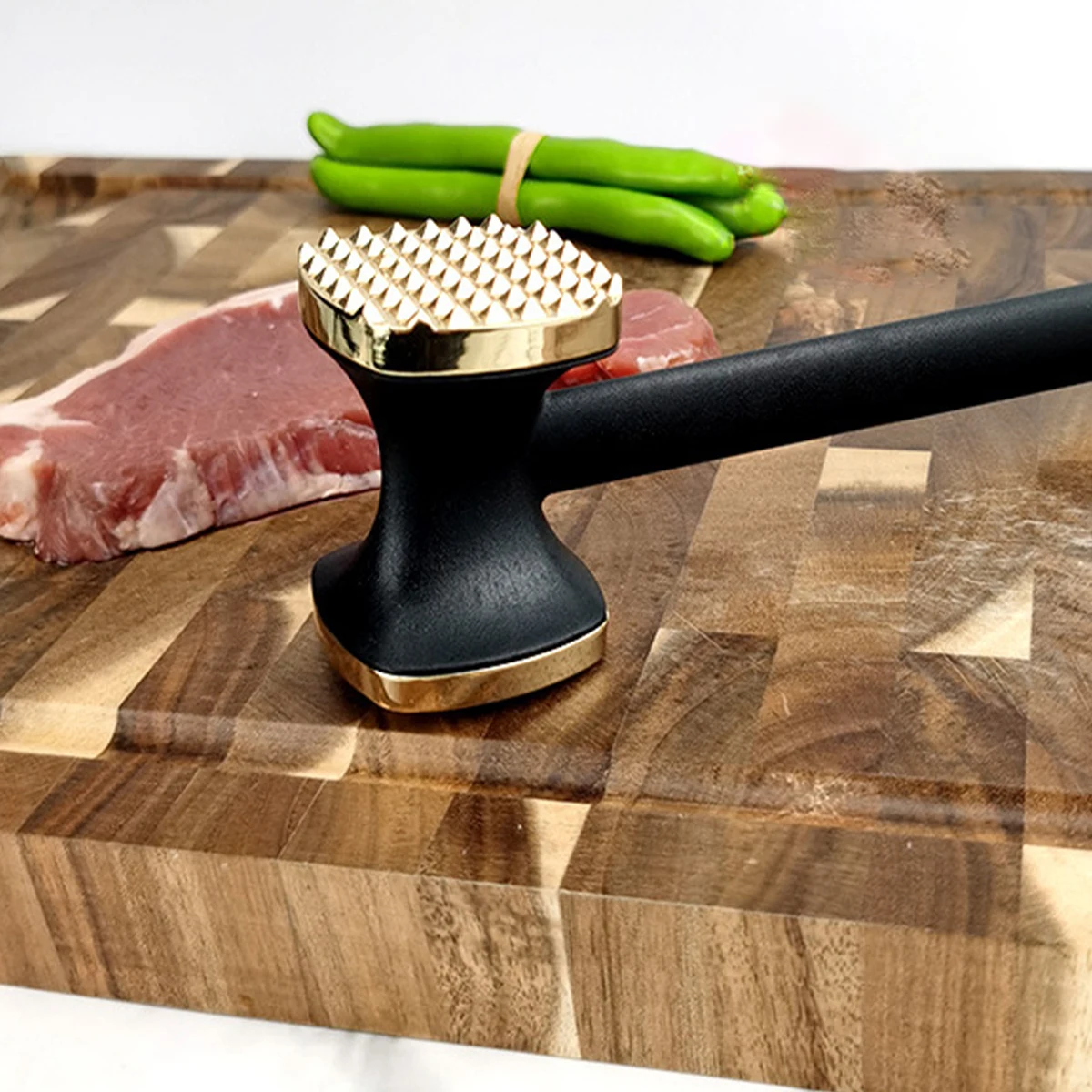 Steak Hammer Mallet Double-Sided Zinc Alloy Meat Tenderizer Food-Grade Portable Steak Pork Tools for Kitchen Tools