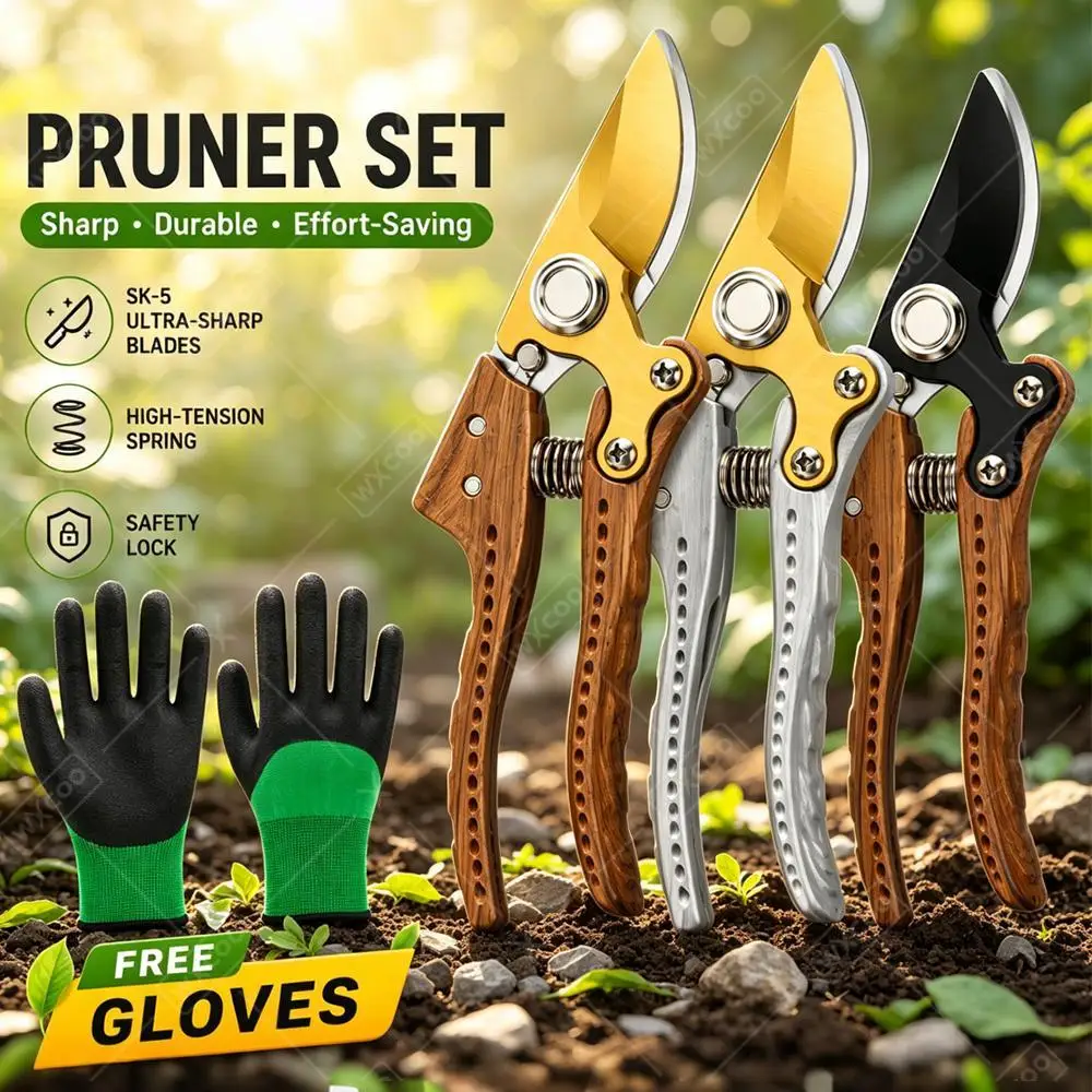 Multifunctional Garden Pruning Shears Labor-saving Scissors for Gardening Pruner Plants Garden Bonsai Tools Pruning Scissors