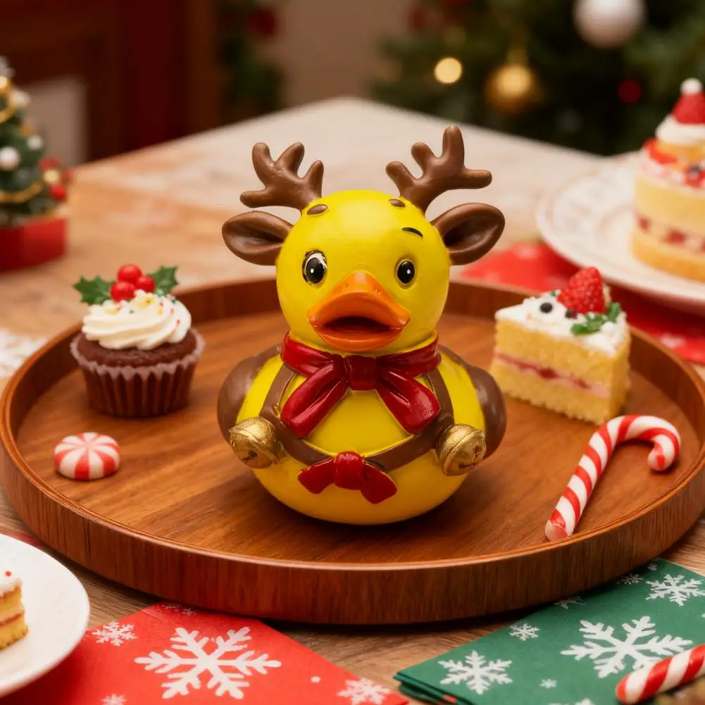 Christmas Duck Ornaments Christmas Home Decor Ducks Festive Resin Christmas Ornaments Santa Claus Deer Snowman Duck for Tree