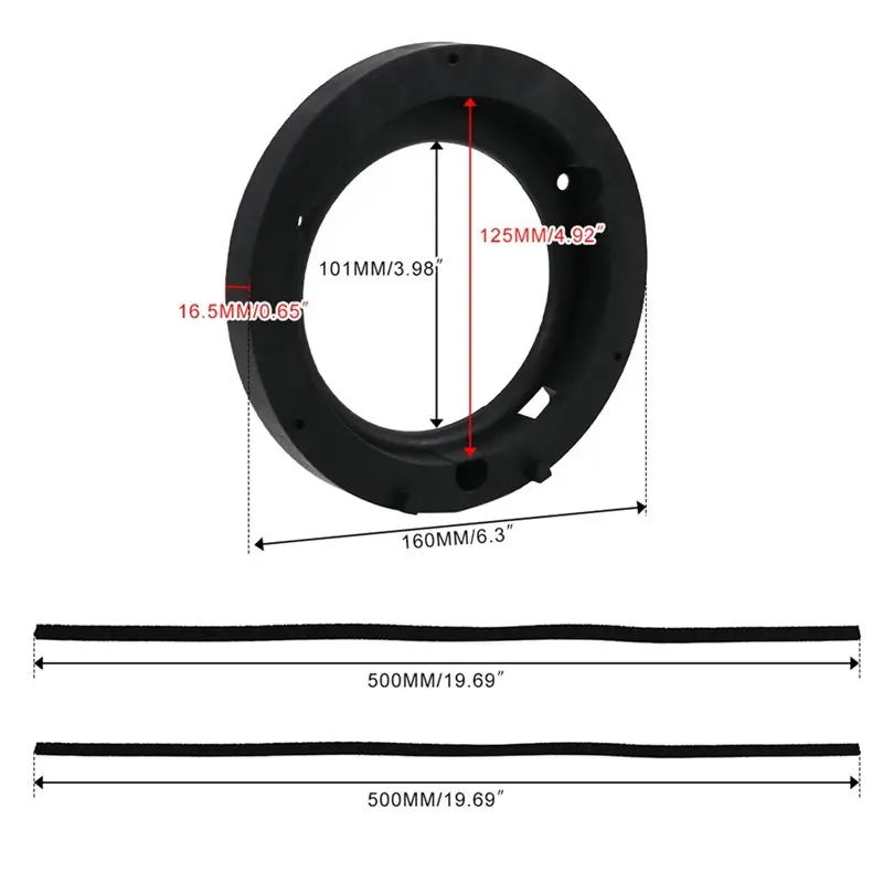 ABIB -Car Speaker Mounts For Jimny JB64 JB74 2018-2024 Audio Horn Refit Rings Mount For 6.3Inch Speakers view 6
