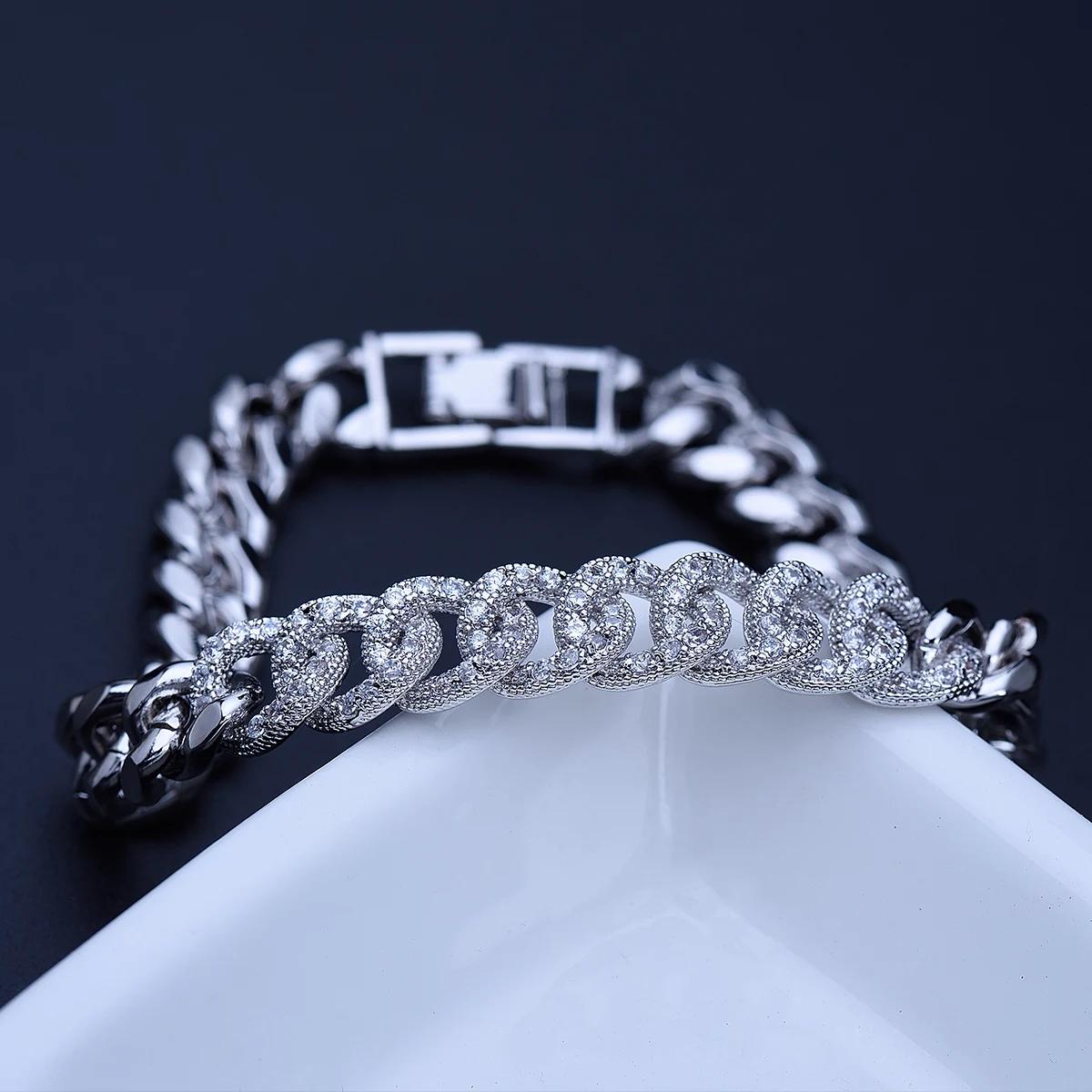LUOTEEMI Brand Kpop Tennis Bracelet for Women Luxury Brilliant Zircon Men Fashion Adjustble Bangles Bridal Wedding Party Jewelry