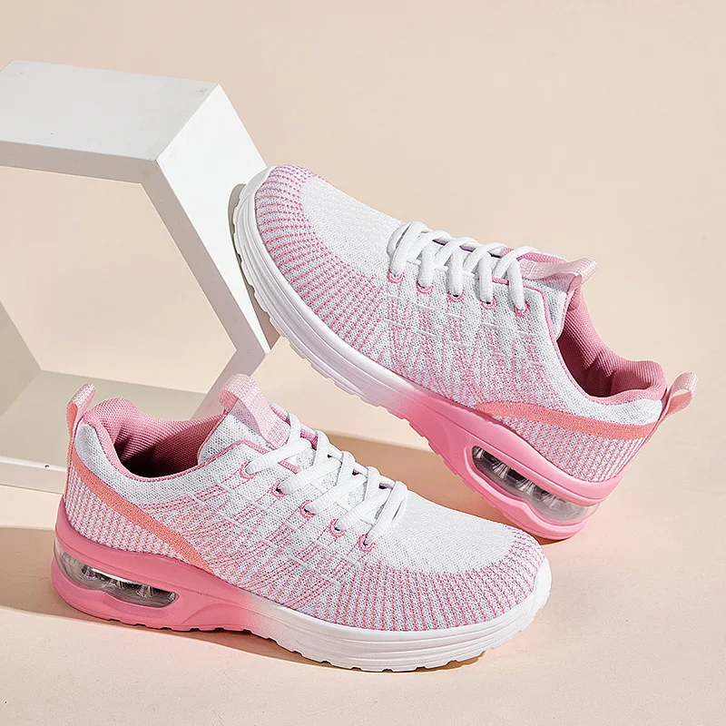 

Pink Women Marathon Jogging Shoes Large Size 41 42 Outdoor Sport Training Sneakers Light Lady Air Cushioning Running Shoes