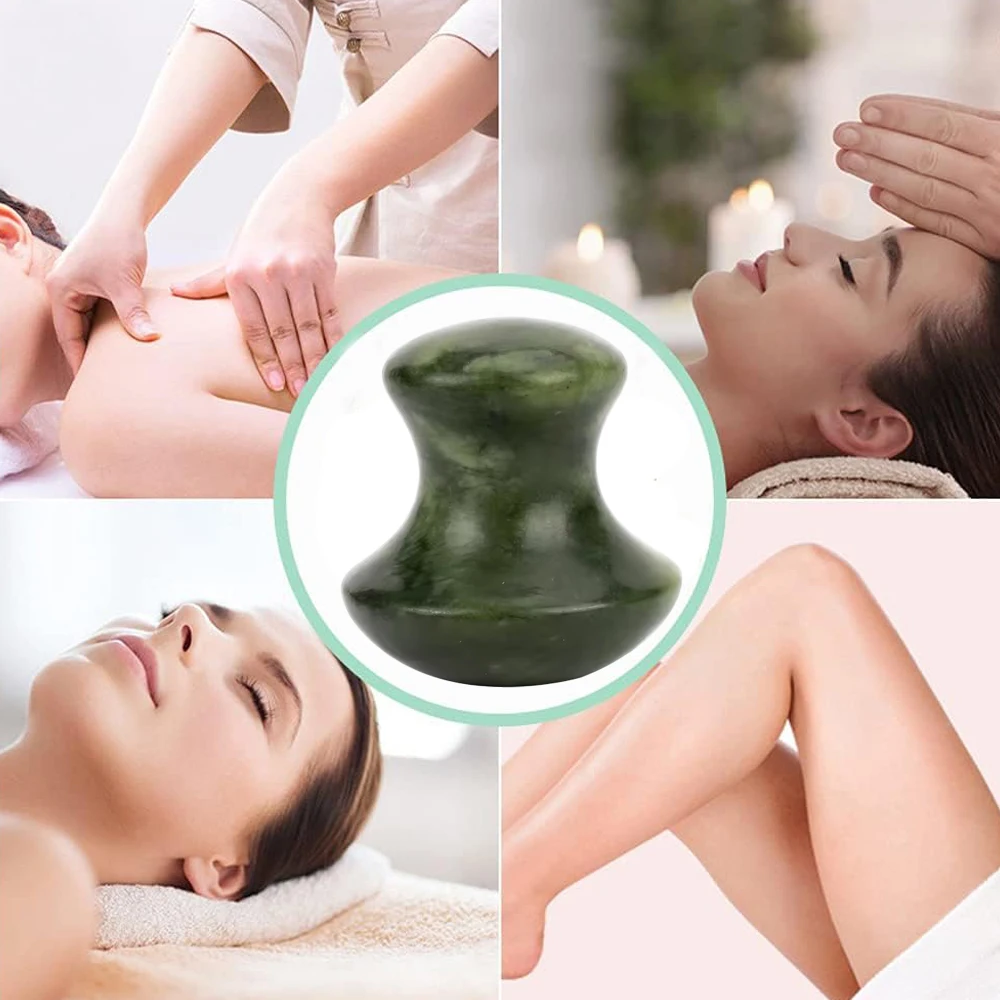 1PC Healing Jade Gesicht Massager Schönheit Gesicht Pilz Rolling Ball Hautpflege Auge Massage Werkzeug Guasha Schaben Körper Detox entspannen