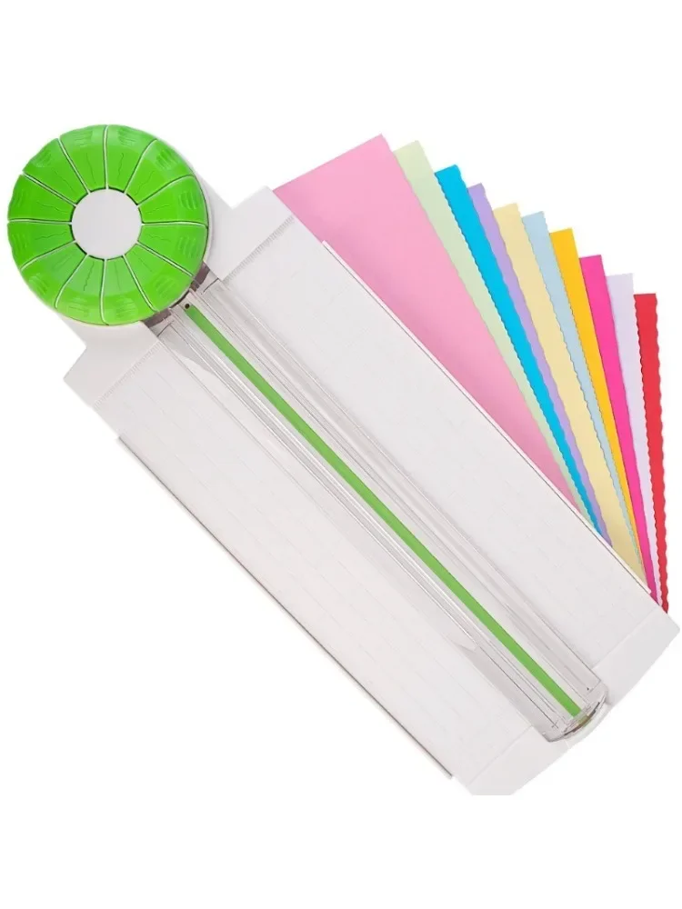 Przecinarka do papieru 12 w 1 z prostymi liniami Przekreślone linie Koronkowe wcięcia Konto ręczne Cięcie tworzyw sztucznych Ręczne zagniecenia Przecinarka do papieru — zdjęcie 2
