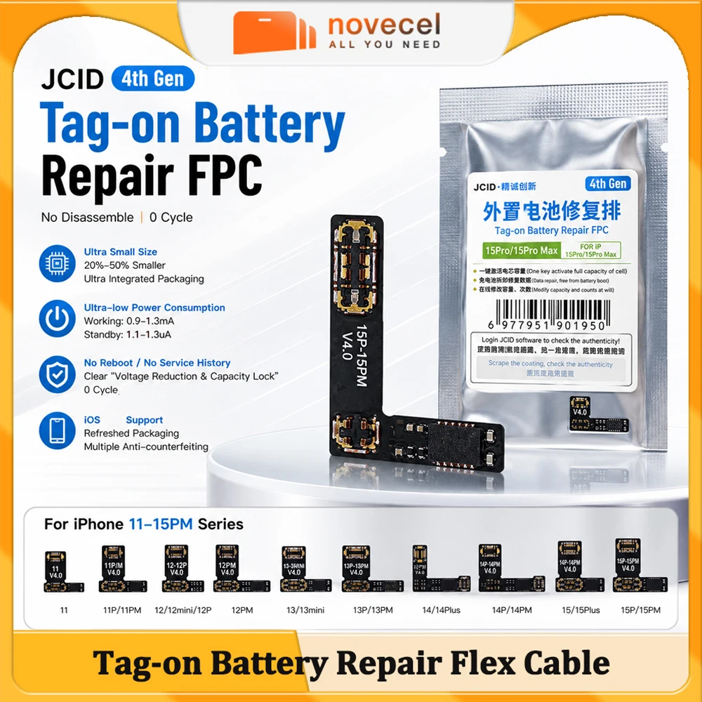 5pcs-jcid-4th-gen-tag-on-battery-repair-fpc-flex-cable-for-iphone-15-pro-max-14-11-13-12-mini-plus-remove-warning-0-cycle-tools