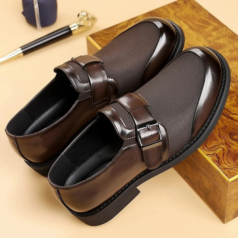 

2025 Hot Selling British Style Mens Casual Shoes High-end Comfortable Fashionable Leather Shoes Simple and Versatile Work Shoes