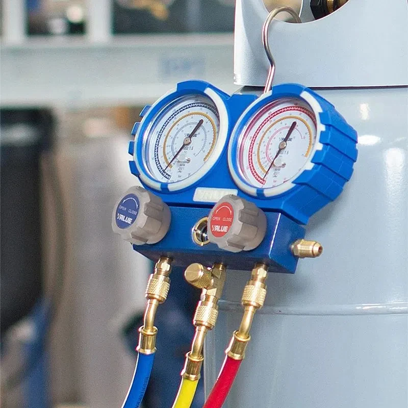 

VMG-2-R22-B Air Conditioning Refrigerant Pressure Gauge R32/r410a Snow Table for Household Fluorinated Pipes