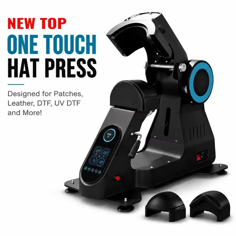 New Arrival Hat & Cap Heat Press Machine Automatic Dual Heat for Caps Patches & DTF for Printing Shops