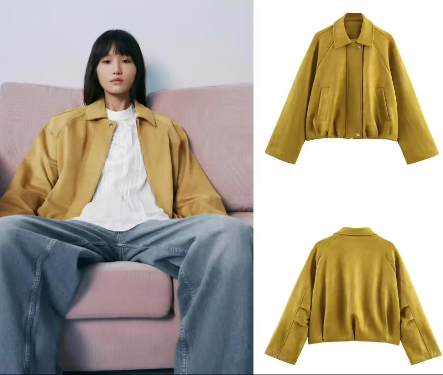 

Женские зимние повседневные куртки, пальто, однотонные замшевые отложные воротники, длинные рукава, карманы на молнии, женская модная женская куртка, уличная одежда