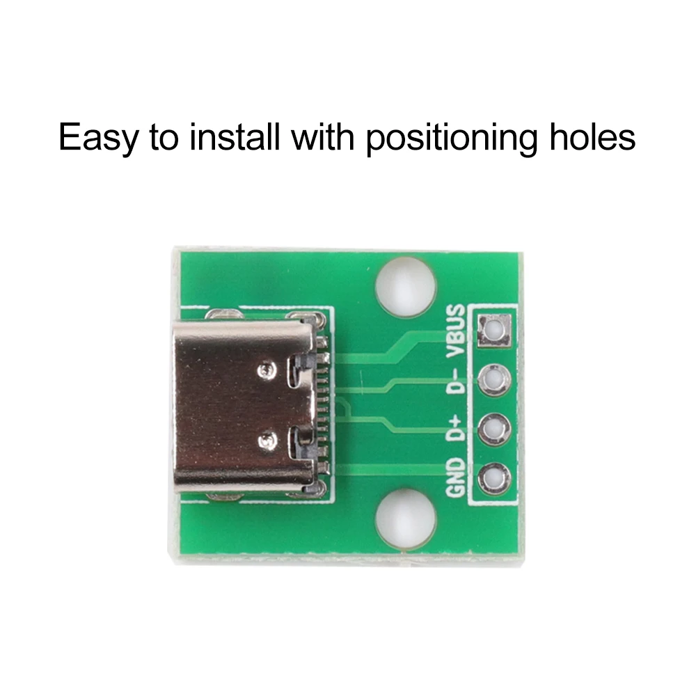 10PCS 5PCS 1PCS USB Type-C Breakout Board Serial Basic Breakout Female Connector Type PCB Converter Board with Row Pin