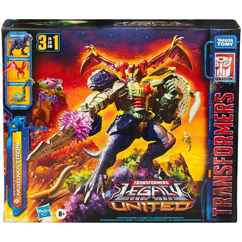 TAKARA TOMY Transformers Legacy United Commander Class Beast Wars Universe Magmatron 10 pollici 3-in-1 Action Figure Regalo F8513