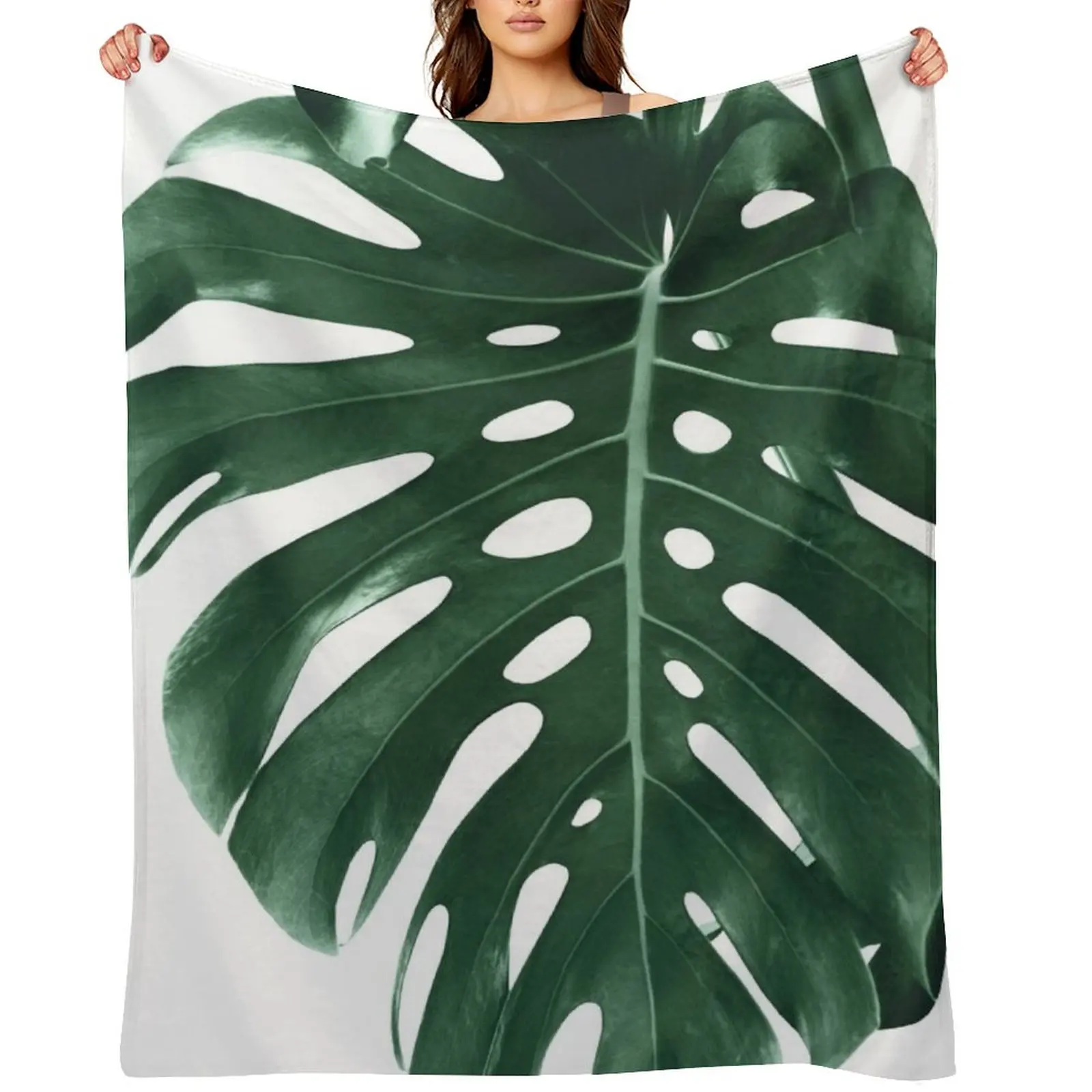 

Monstera Delight #4 #tropical #decor #art Throw Blanket for winter for babies Thin Fashion Sofas Blankets