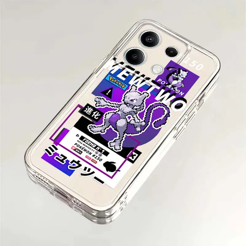 P-Pokemons أنيمي لطيف ل Xiaomi Redmi 10 11 K30 K40 K50 K60 K70 Pro Prime Plus Ultra Zoom 5G حافظة هاتف شفافة من البولي يوريثان