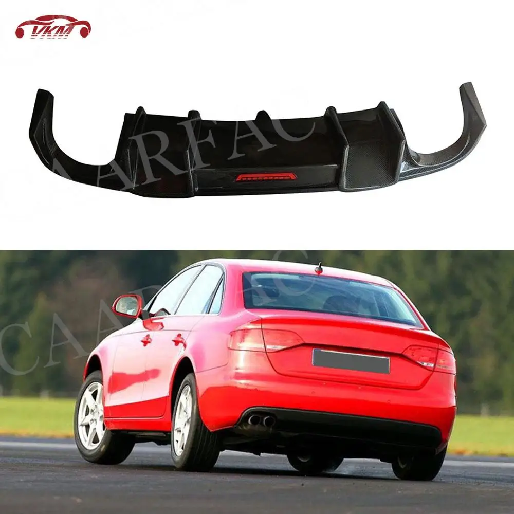 

Carbon Fiber Rear Bumper Diffuser Lip for Audi A4 B8 S4 2009-2012 Rear Lip Spoiler Extension Accessories K Style