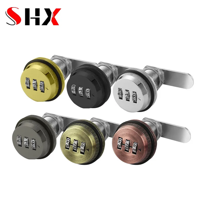 3 Digit Mailbox Combination Lock Suitable for 12-25mm Installation Thickness Rotary Tongue Cam Lock for Cabinet Drawer