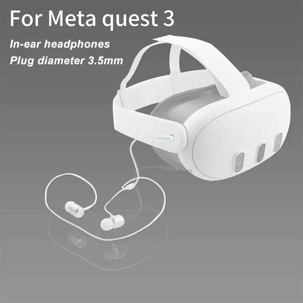 For Meta Quest3 Earphone In-Ear Headphones Lightweight 360 Degree Sound - Noise Suppression For Meta Quest 3 VR Accessories P3A8