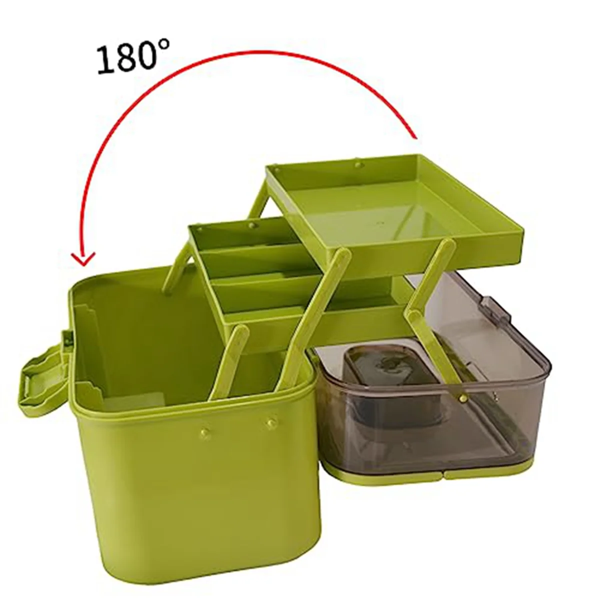 Y31A Transparent Three-Layer Folding Storage Box with Detachable Medicine Box Portable Medicine Storage Container