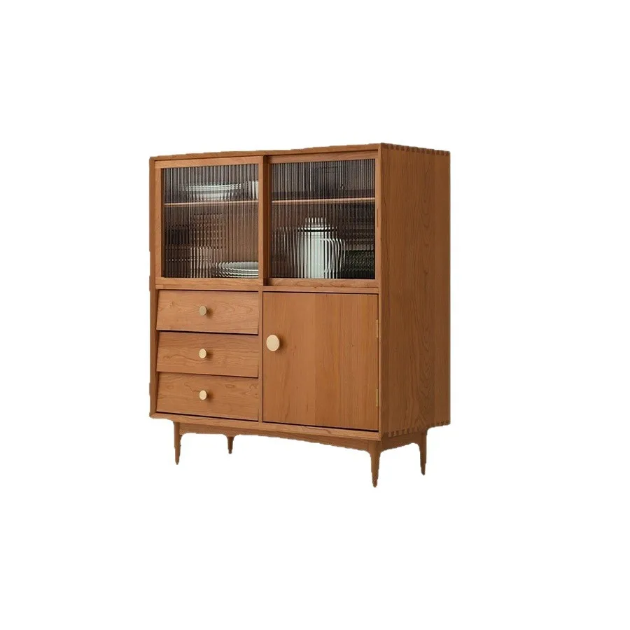 

Nordic solid wood sideboard Cherry wood storage cabinet for home