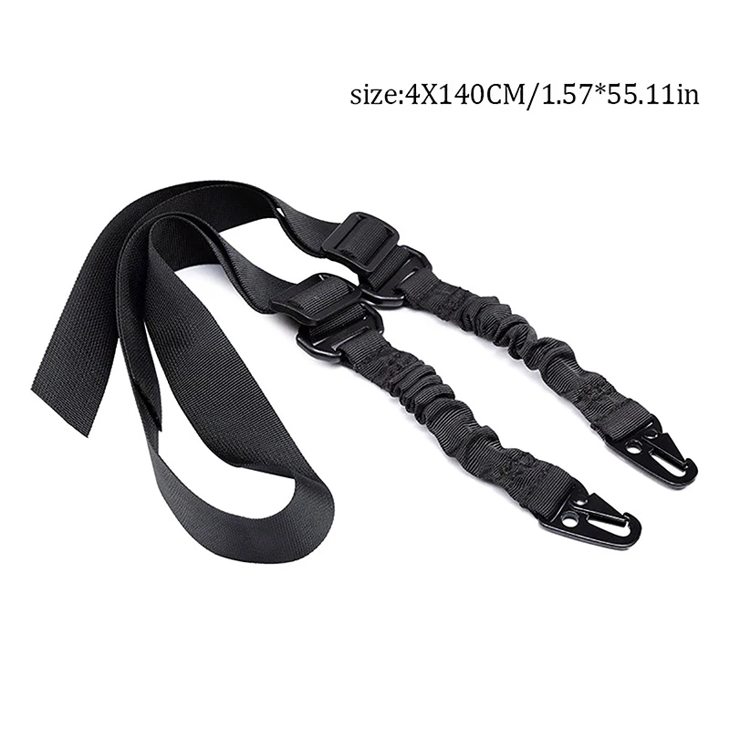 Tactical Two Points Sling Bungee Shoulder Strap Durable Nylon Rifle Belt Heavy Duty Sling For Outdoor Hunting Sports Accessories