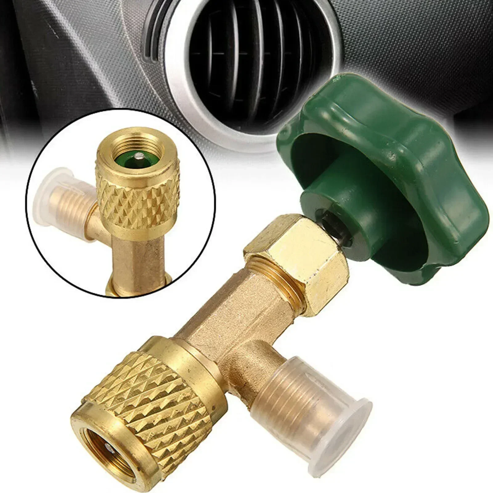 Ouvre-bouteille de valve de climatisation 1/4 SAE AC, compatible avec les gaz réfrigérants R22, R134a, R410A, outil d'ouverture pour réfrigérant