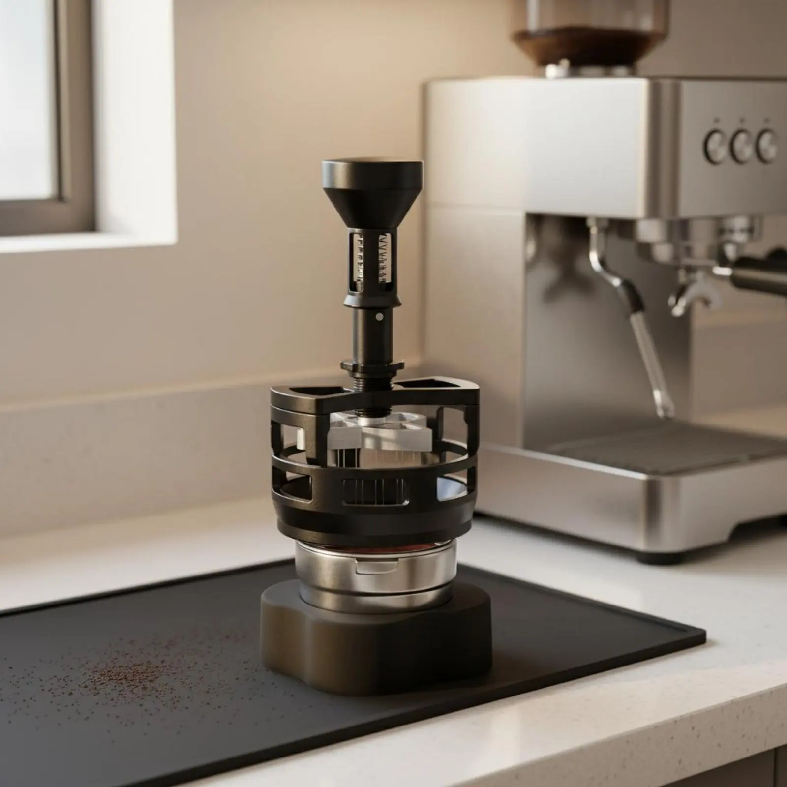 Espresso Probe Distributor Breaks Up Clumps WDT Tool Rotating Coffee Stirrer Adhesive Base Coffee Grounds Distribution Tool