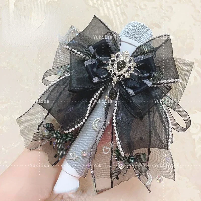 Dames Luxe Strass Strik Stropdas Cosplay Overhemd Kraag Bloemen Broche Clip Hoofddeksel Mode Lolita Accessoires Geschenken Voor Vrouwen